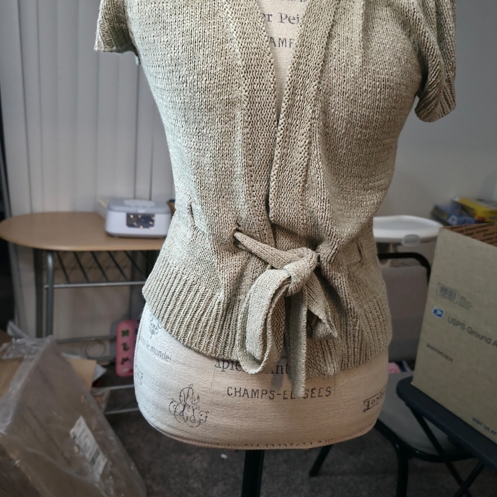August Silk Beige Women's Cardigan - Picture 2 of 6